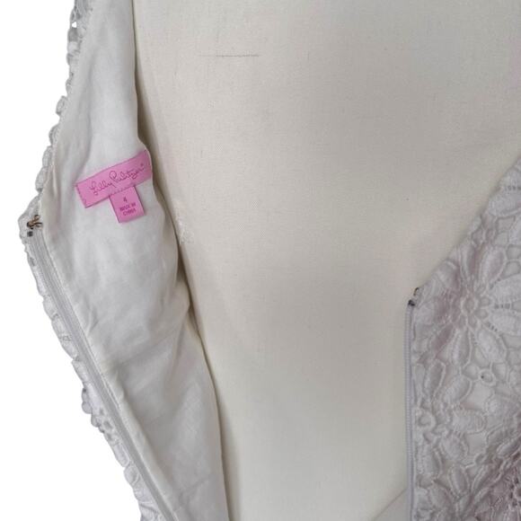 Lilly Pulitzer Shayna Floral Lace Dress - Size 4 - Picture 5 of 6